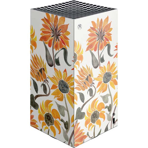 Yellow Sunflower by Cat Coq XBox Series X Digital Edition Console Skin